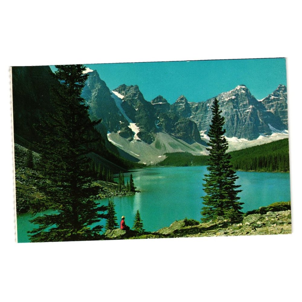 Vintage Postcard Canadian Rockies Moraine Lake Valley of the Ten Peaks Booklet